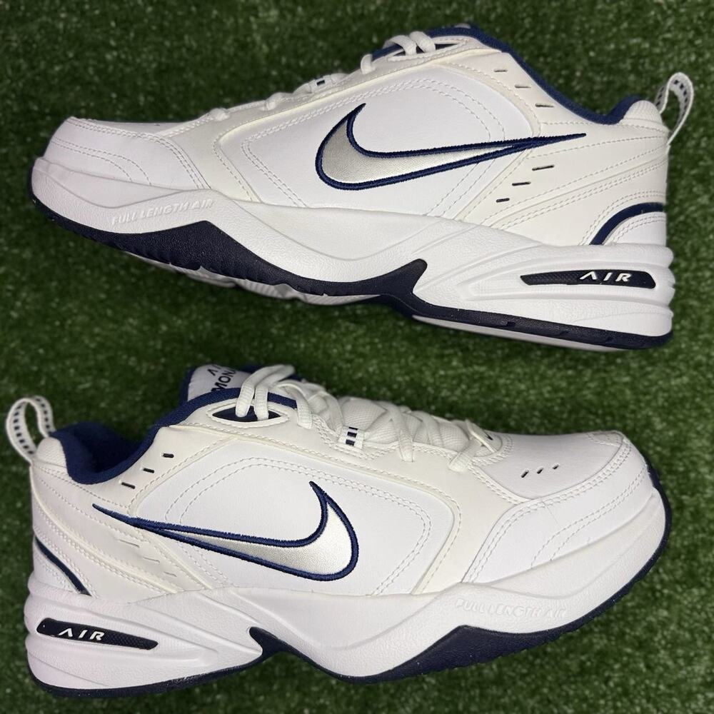 Nike Air Monarch IV Men 10.5 White Silver Dad Sneakers 415445-102